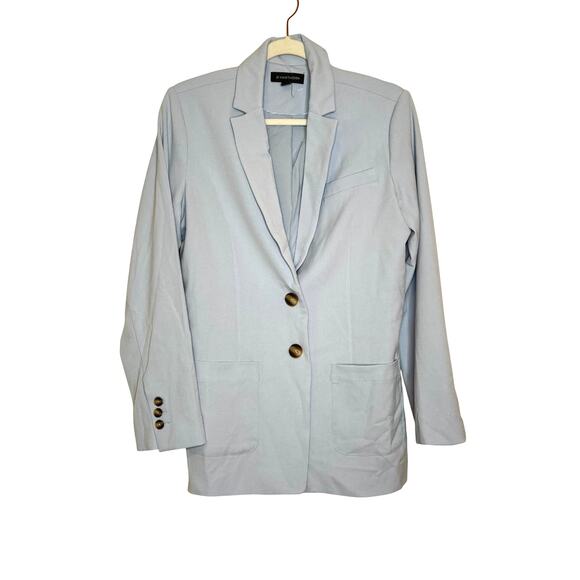 41 Hawthorn Women’s Light Blue Blazer 2-Button Closure Long Sleeve NWOT Small - Picture 2 of 9